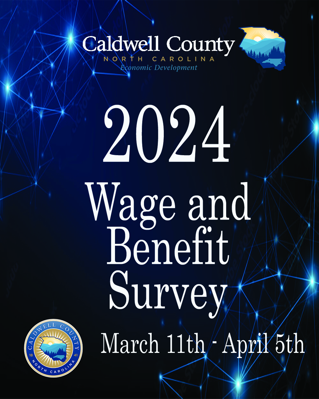 Click the 2024 Cladwell County Wage and Benefit Survey Slide Photo to Open